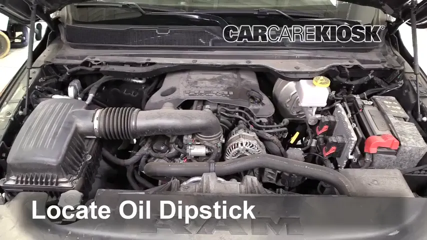 2019 Ram 1500 Big Horn 5.7L V8 Crew Cab Pickup Oil Check Oil Level